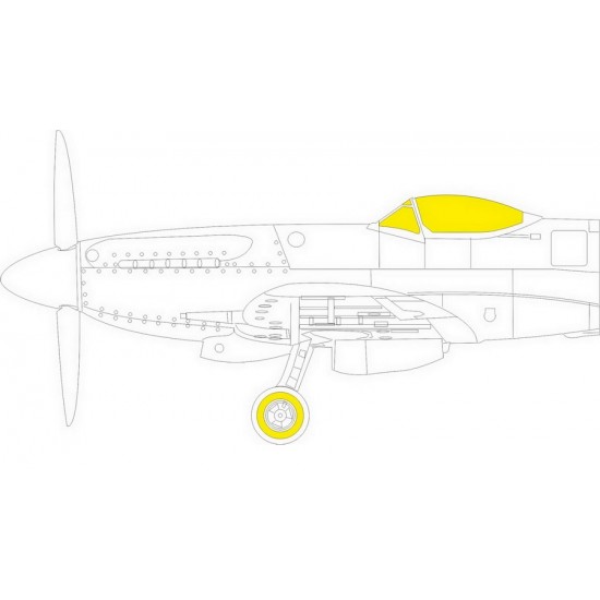 1/48 Supermarine Spitfire F Mk.XVIII Paint Masking for Airfix kits