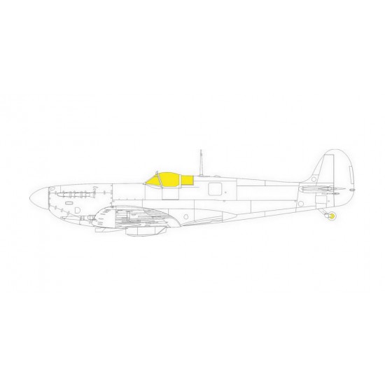 1/48 Supermarine Spitfire Mk.XII Paint Masking for Airfix kits