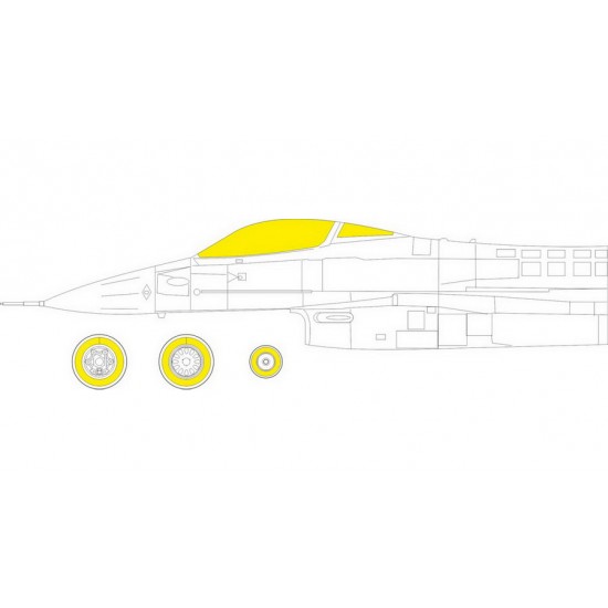 1/48 F-16A MLU Fighting Falcon Masking for Kinetic kits