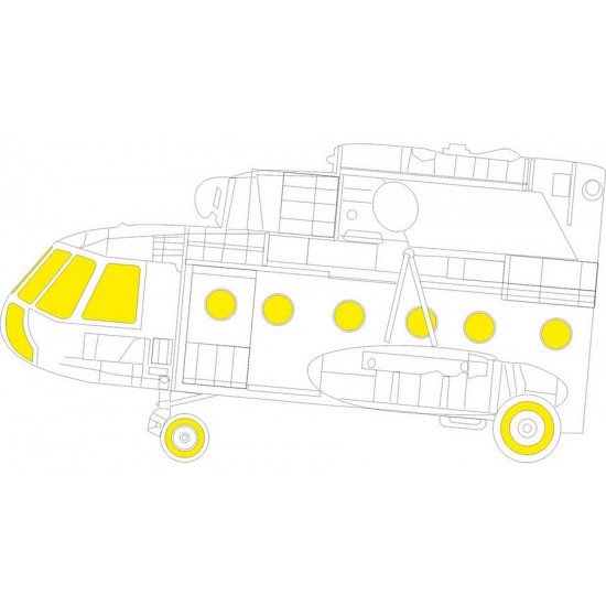 1/48 Mil Mi-17 Paint Masking for AMK kits