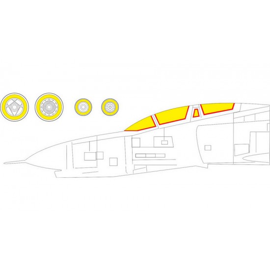 1/48 McDonnell Douglas F-4E Phantom II Paint Masking for Meng kits