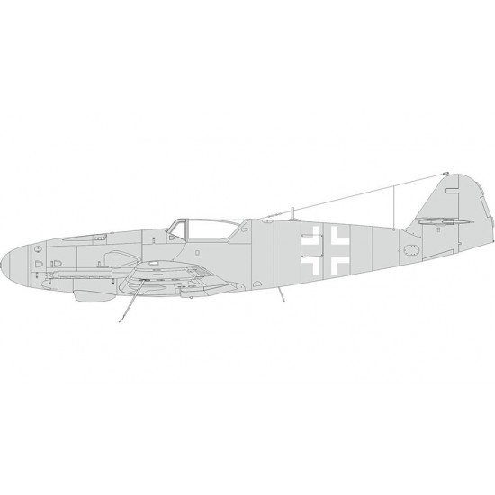 1/48 Messerschmitt Bf 109K National Insignia Masks for Eduard kits