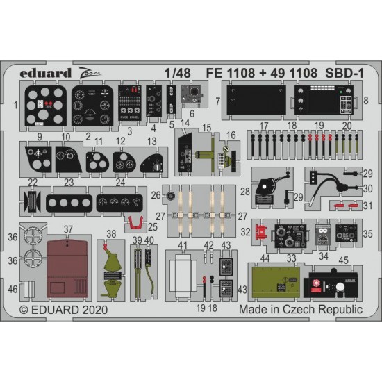 1/48 Douglas SBD-1 Dauntless Detail Set for Academy kits