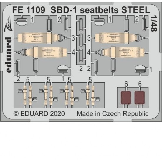 1/48 Douglas SBD-1 Dauntless Seatbelts for Academy kits