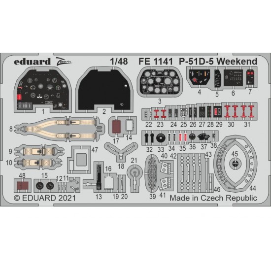 1/48 P-51D-5 Mustang Weekend Edition Detail Set for Eduard kits