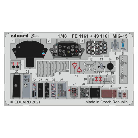 1/48 Mikoyan-Gurevich MiG-15 Detail Set for Bronco / Hobby 2000 kits