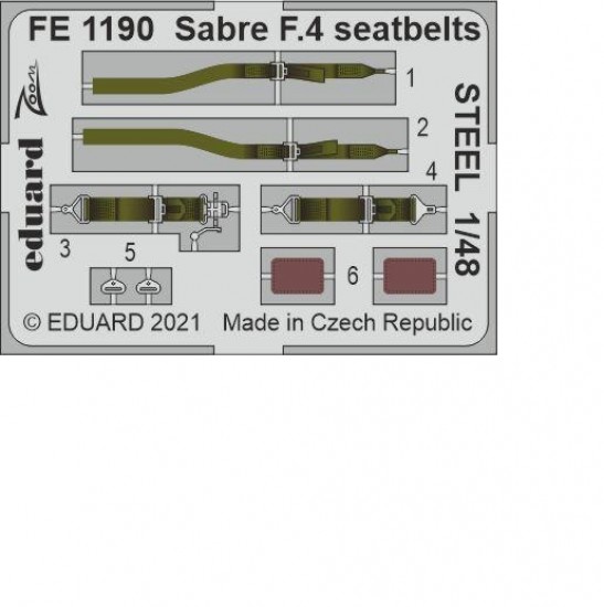 1/48 Canadair Sabre F.4 Seatbelts Detail set for Airfix kits