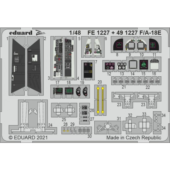 1/48 Boeing F/A-18E Super Hornet Detail Set for HobbyBoss kits