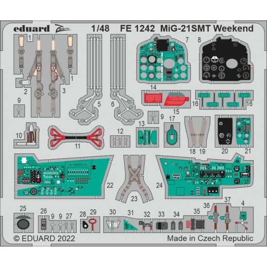 1/48 Mikoyan-Gurevich MiG-21SMT Weekend Detail set for Eduard kits