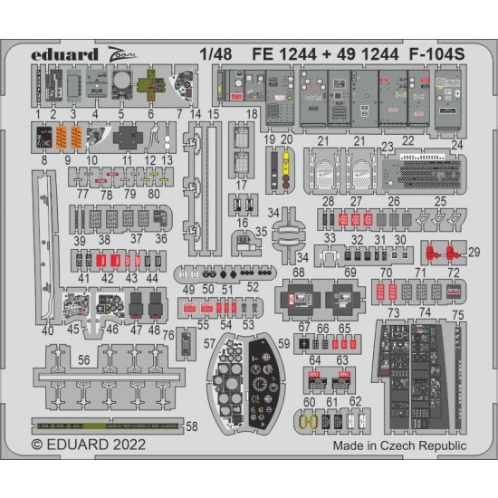 1/48 Aeritalia F-104S Starfighter Detail set for Kinetic kits