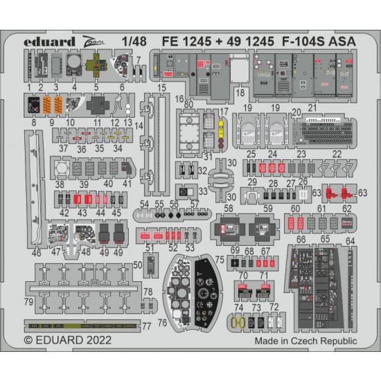 1/48 Aeritalia F-104S Starfighter ASA Detail set for Kinetic kits