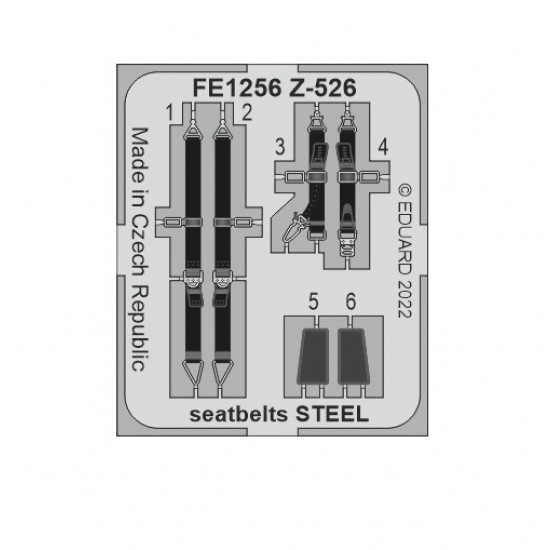 1/48 Zlin Z-526 Seatbelts Detail set for Eduard kits