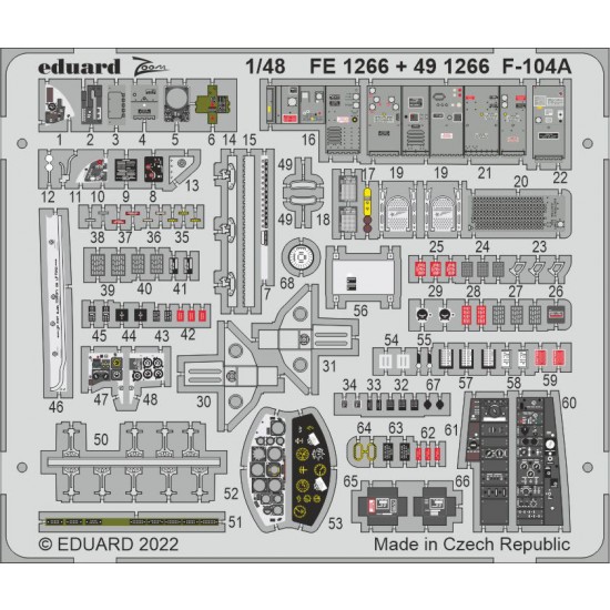 1/48 Lockheed F-104A Starfighter Detail Set for Kinetic kits