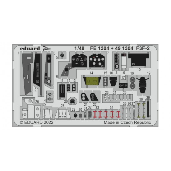 1/48 Grumman F3F-2 Detail set for Academy kits