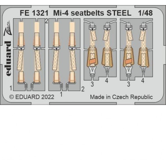 1/48 Mil Mi-4 Seatbelts Detail set for Trumpeter kits