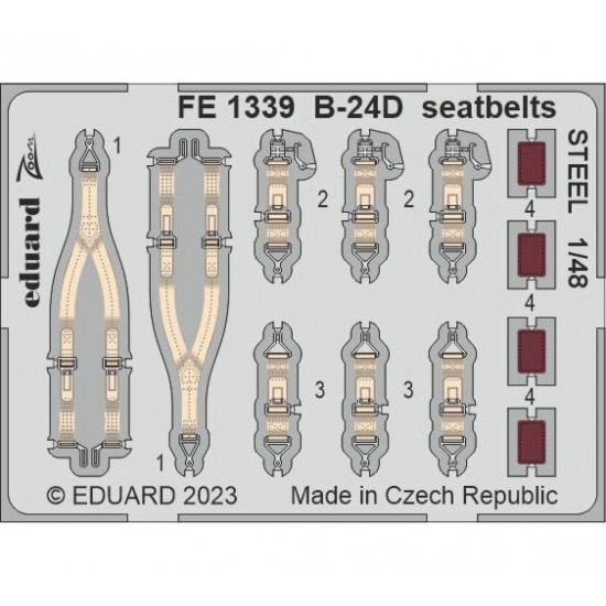 1/48 Consolidated B-24D Liberator Seatbelts Set for Revell kits