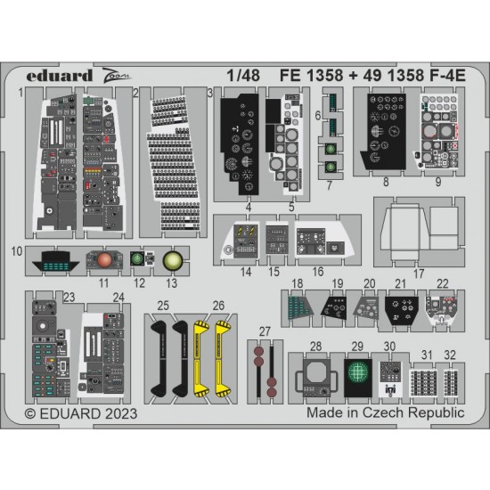 1/48 McDonnell Douglas F-4E Phantom II Detail Set for Meng kits