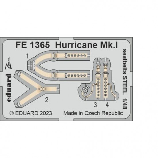 1/48 Hawker Hurricane Mk.I Seatbelts Detail Set for HobbyBoss kits