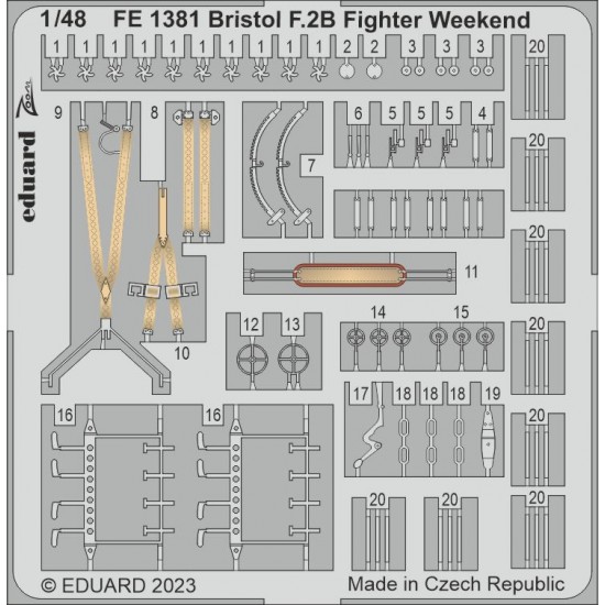 1/48 Bristol F.2B Fighter Weekend Detail Set for Eduard kits