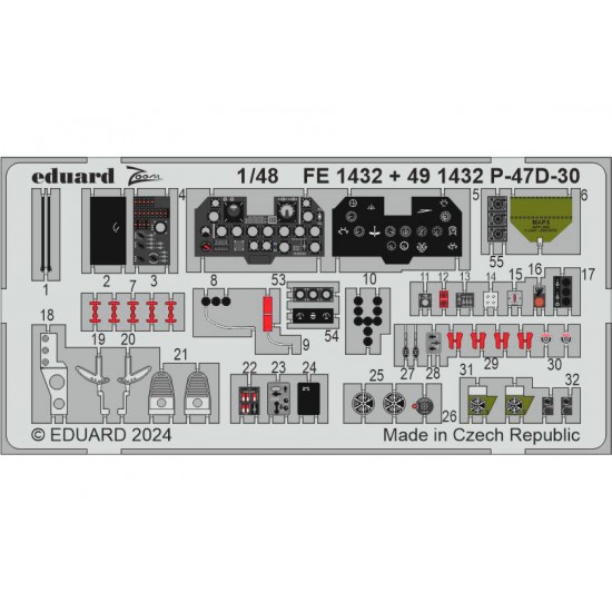 1/48 Republic P-47D-30 Thunderbolt Detail Parts for MiniArt kits