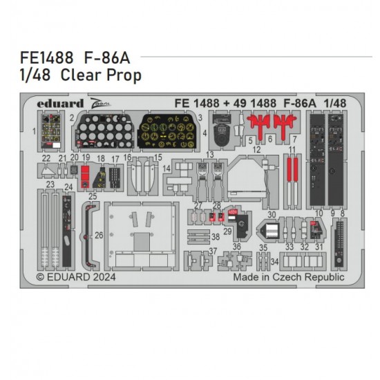 1/48 F-86A Sabre Detail set for Clear Prop kits