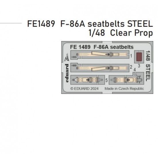 1/48 F-86A Sabre Seatbelts for Clear Prop kits