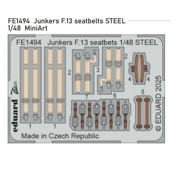 1/48 Junkers F.13 Seatbelts for MiniArt kits