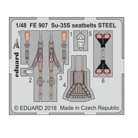 1/48 Su-35S Seatbelts Detail-up set for Great Wall Hobby kits