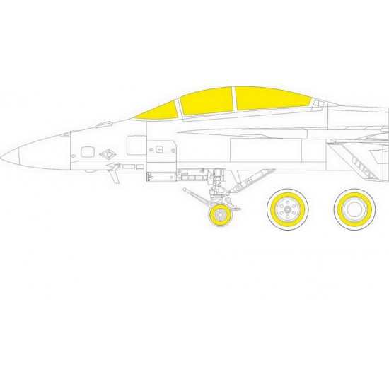 1/32 Boeing F/A-18F Super Hornet TFace Paint Masking for Revell kits