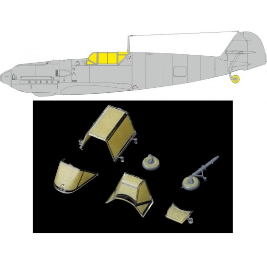 1/32 Messerschmitt Bf 109F-4 Canopies Mask for Hobby 2000/Hasegawa kits