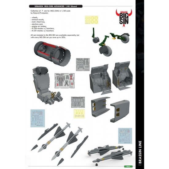 1/48 Mikoyan-Gurevich MiG-23ML Advanced Big Detail Set for Eduard/Trumpeter kits