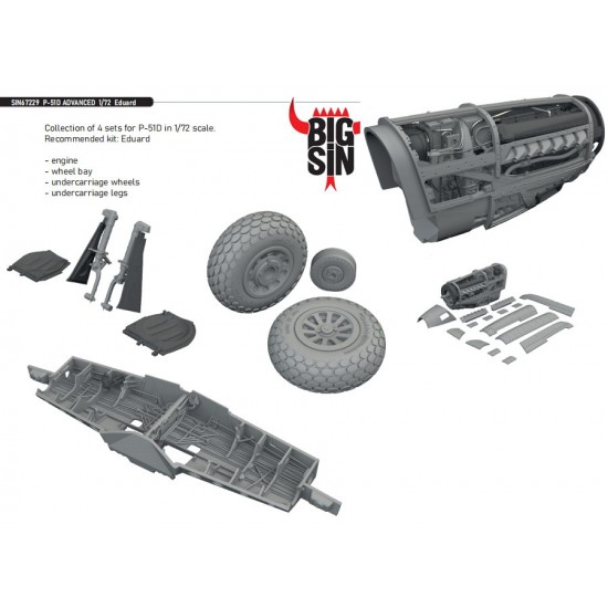 1/72 P-51D Mustang Super Detail Set for Eduard kits