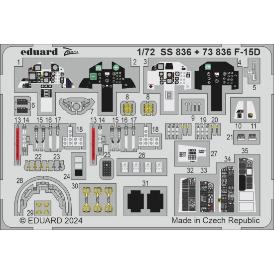 1/72 McDonnell Douglas F-15D Eagle Detail Parts for Fine Molds kits