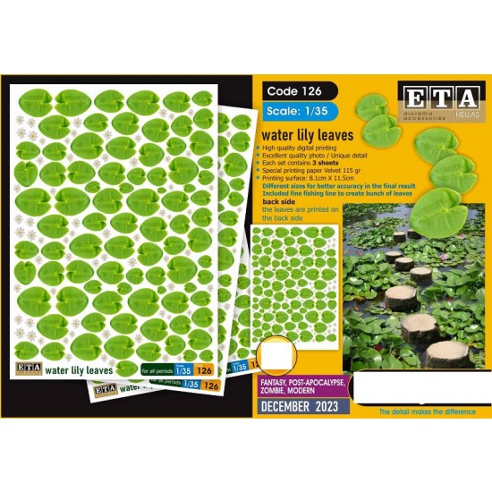 1/35 Water Lily Leaves (3 sheets)