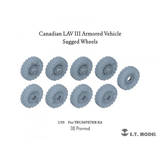 1/35 US Army Stryker Armored Vehicle Sagged Wheels for Trumpeter kits