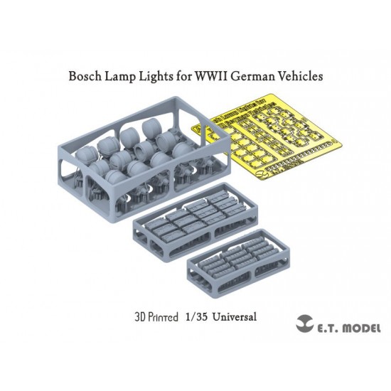 1/35 WWII German Vehicles Bosch Lamp Lights (3D Printed)