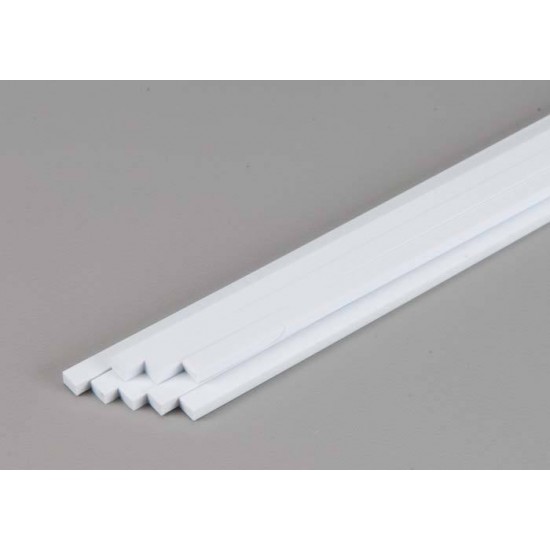 Opaque White Styrene Strip 1.5mm x 4.0mm (.06"x.156") 14pcs Length: 60cm (24")