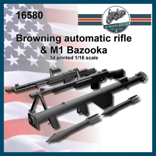 1/16 Browning Automatic Rifle and M1 Bazooka