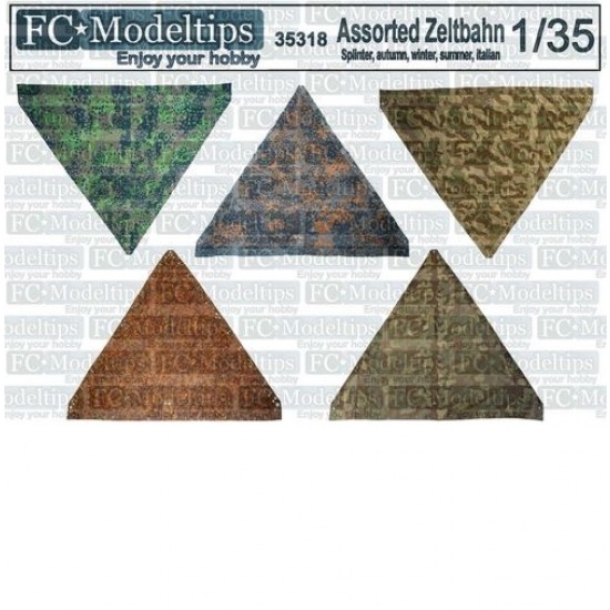 1/35 Assorted Zeltbahn - Splinter, Autumn, Winter, Summer, Italian