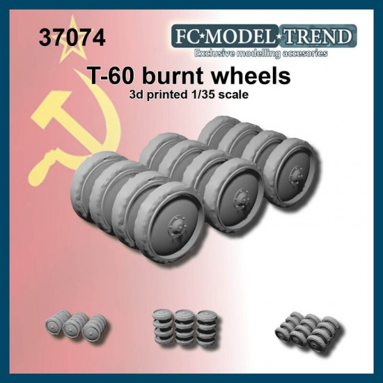 1/35 T-60/Su-76 Burnt Wheels