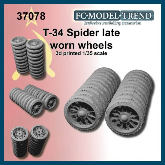 1/35 T-34 Late Spider Worn Wheels