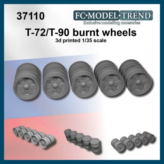 1/35 T-72/T-90 Burnt Wheels