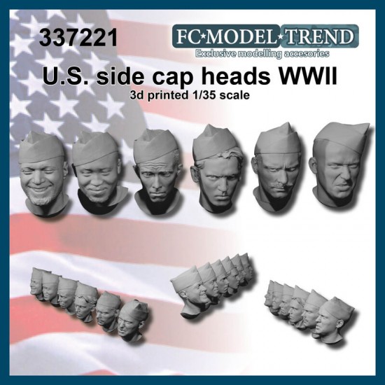 1/35 US Heads w/Field Cap