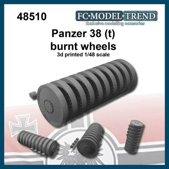 1/48 Panzer 38(T) Burnt Wheels