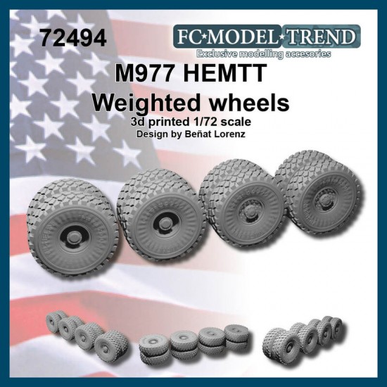 1/72 HEMTT Weighted Wheels