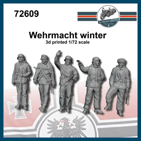 1/72 German Wehrmacht Soldiers Winter 1944 (5 figures)