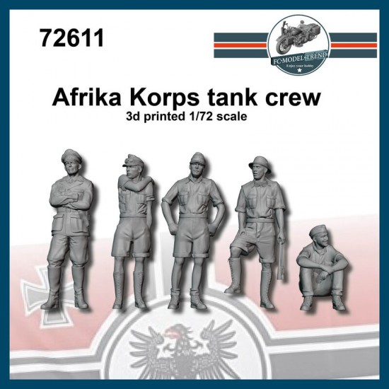 1/72 German Afrika Koprs Panzer Crews (5 figures)