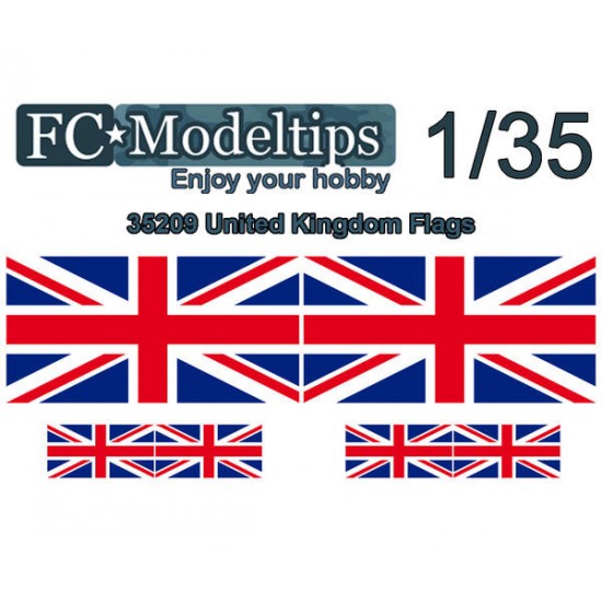 Water-slide Decal for 1/35 Adaptable Decal Flag United Kingdom