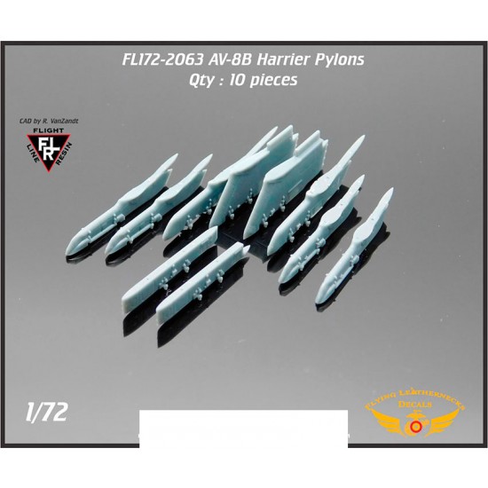 1/72 AV-8B Harrier Pylons (10pcs) for Hasegawa kit