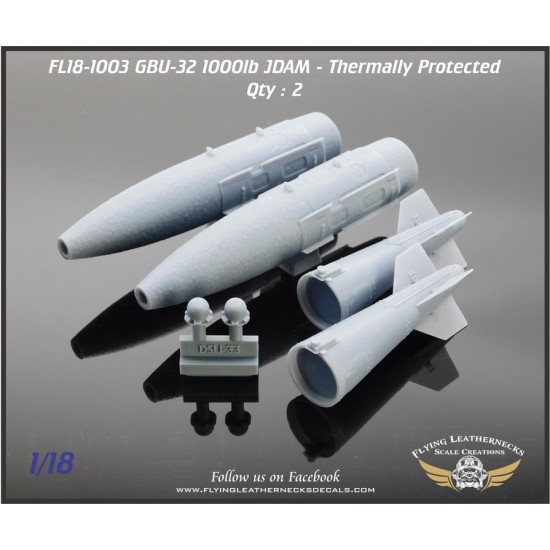 1/18 GBU-32 1000lb JDAM with DSU-33 Thermally Protected (2 Bombs ...